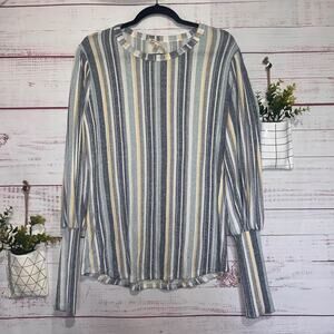 Above & Beyond Juliet Sleeve Striped Top